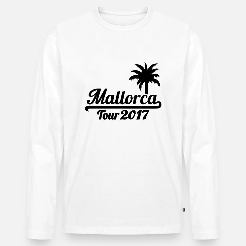Mallorca 2017 - Männer Premium Bio Langarmshirt - Weiß