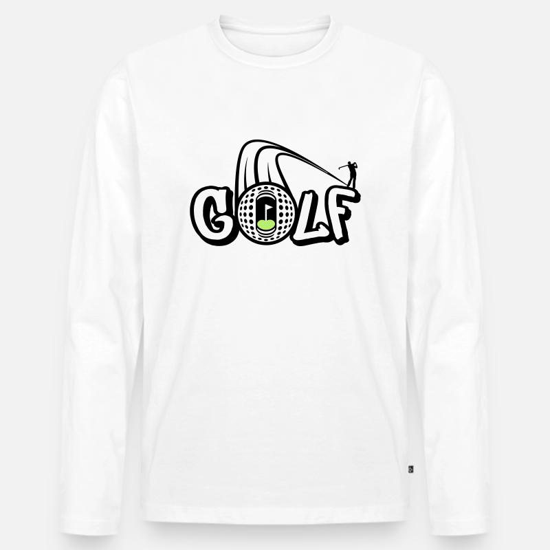 Golf Style - Männer Premium Bio Langarmshirt - Weiß