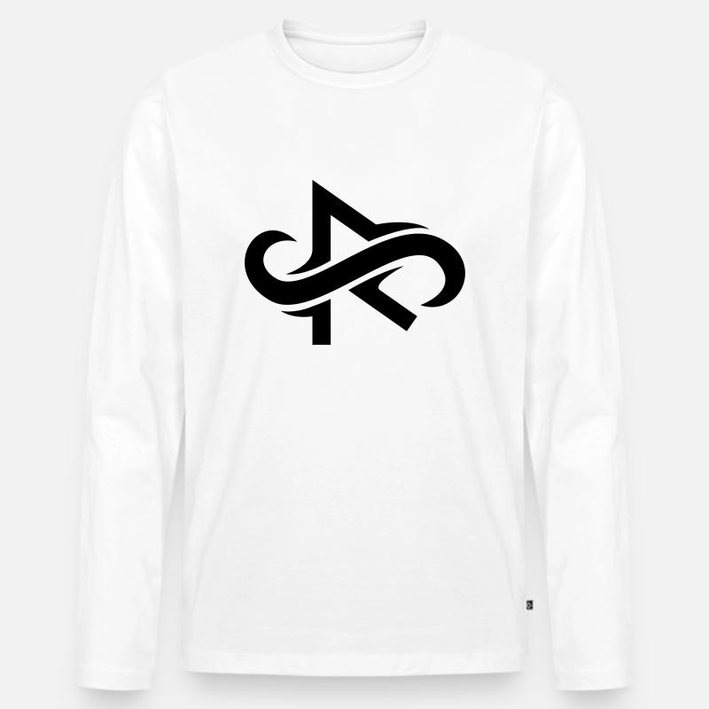 RAIDHO Rune - GreschnerVisual - Männer Premium Bio Langarmshirt - Weiß