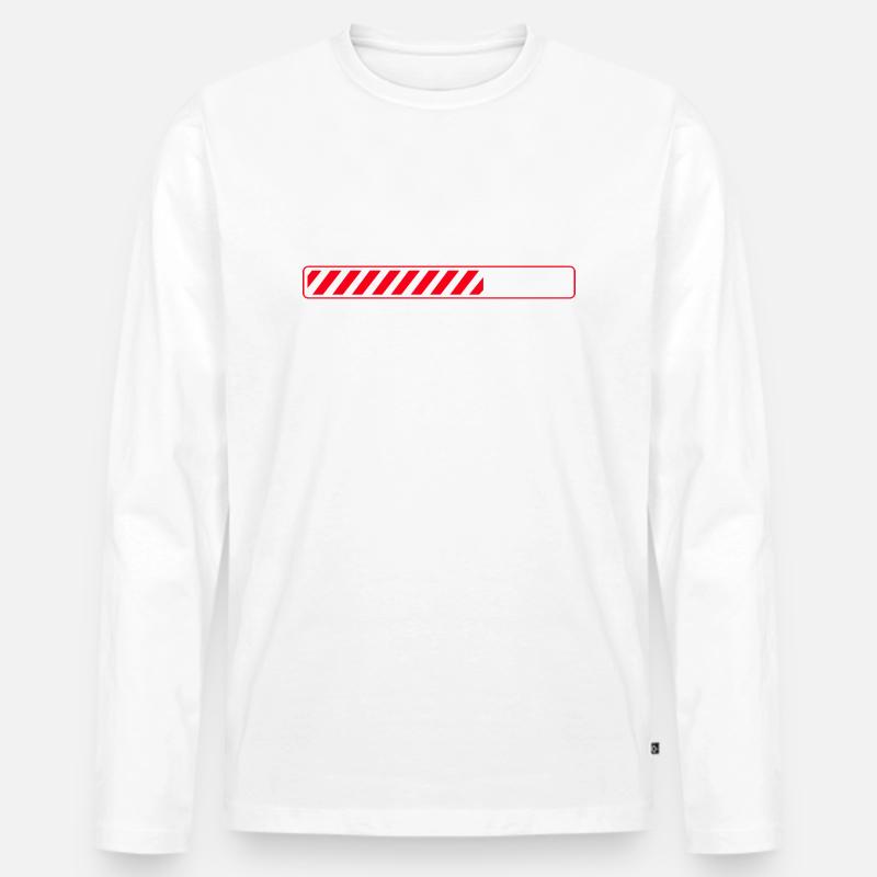 Papa Witze Laden - Männer Premium Bio Langarmshirt - Weiß
