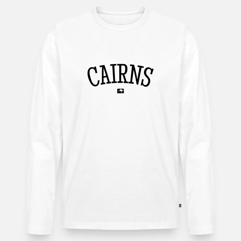 Cairns Australia Down Under Kangaroo Koala Outback - Männer Premium Bio Langarmshirt - Weiß