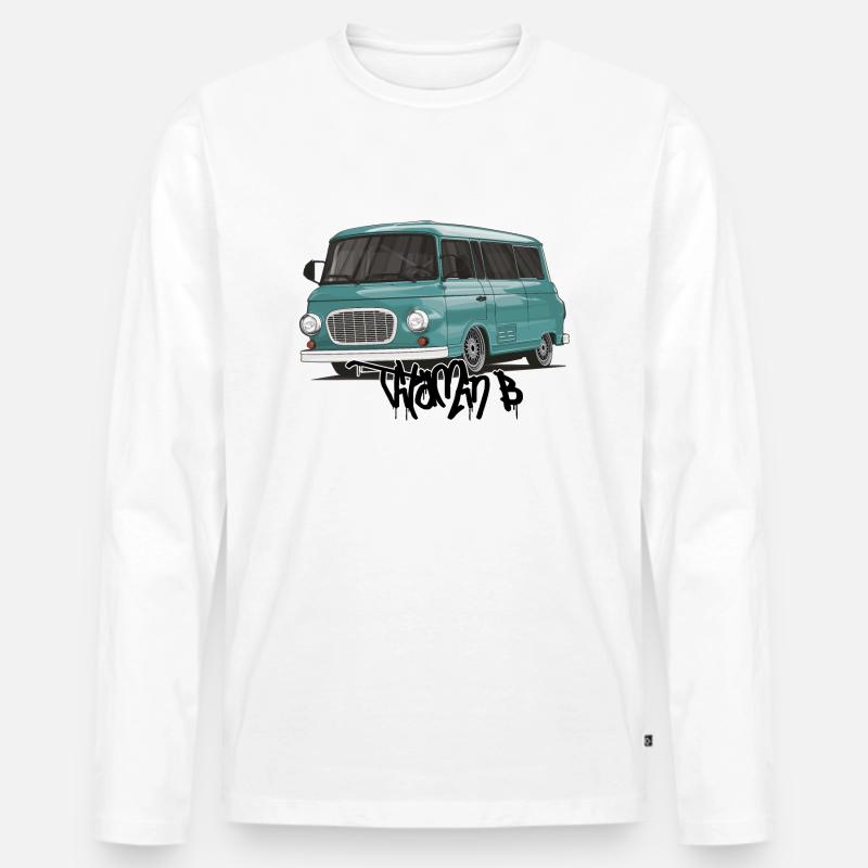 Barkas B1000 // Illustration - Männer Premium Bio Langarmshirt - Weiß