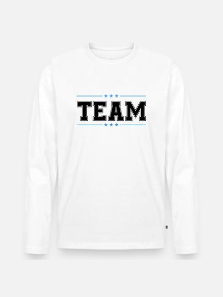 Team 02 - Men's Premium Organic Long Sleeve Shirt - white
