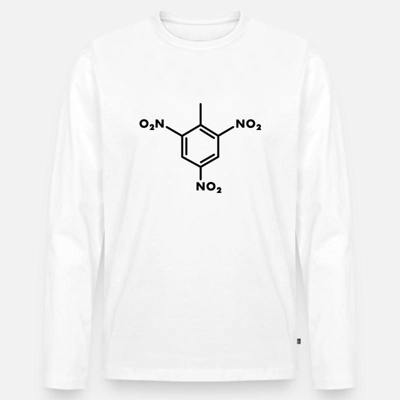TNT molekül - Männer Premium Bio Langarmshirt - Weiß