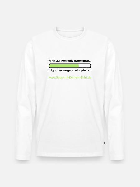 Ignoriervorgang - Promotion - Men's Premium Organic Long Sleeve Shirt - white