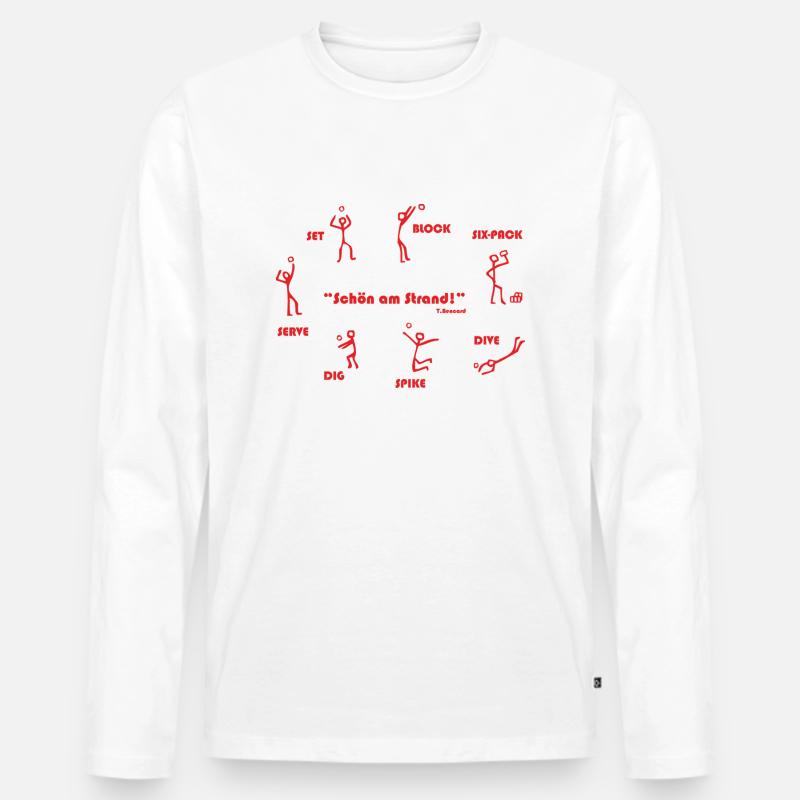 graalibu_logo_2004_red - Männer Premium Bio Langarmshirt - Weiß