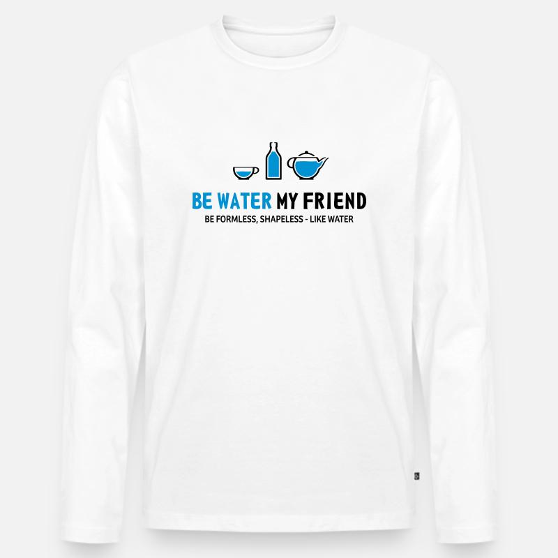 be water - Männer Premium Bio Langarmshirt - Weiß