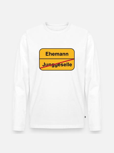 Junggesellenabschied - Männer Premium Bio Langarmshirt - Weiß
