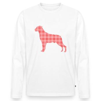 rottweiler - T-shirt manches longues Premium bio Homme - blanc - Devant - Nico (187cm)
