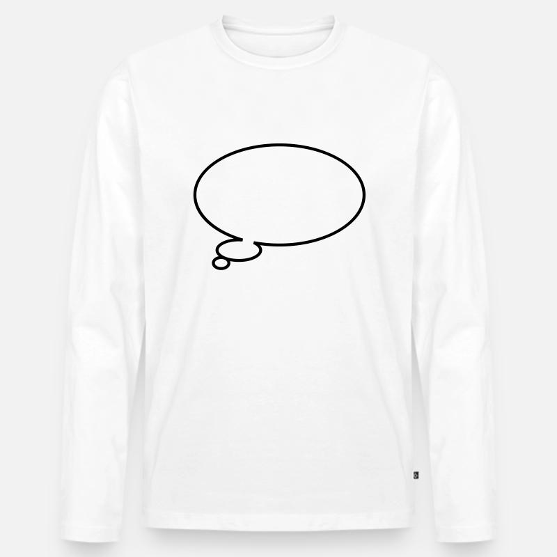 Thinking bubble - Männer Premium Bio Langarmshirt - Weiß