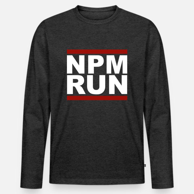 javascript, javascript, npm run T-shirt manches longues Premium bio Homme