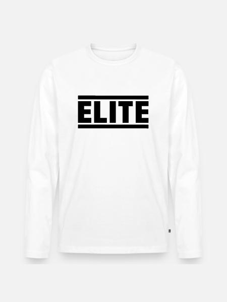 elite_f1 - Men's Premium Organic Long Sleeve Shirt - white