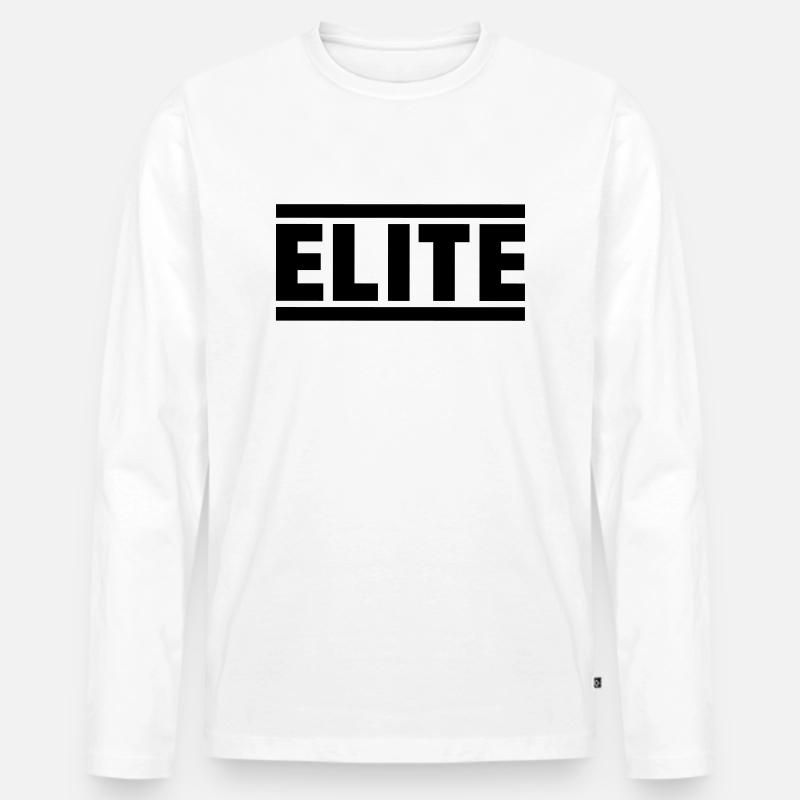 elite_f1 - Männer Premium Bio Langarmshirt - Weiß