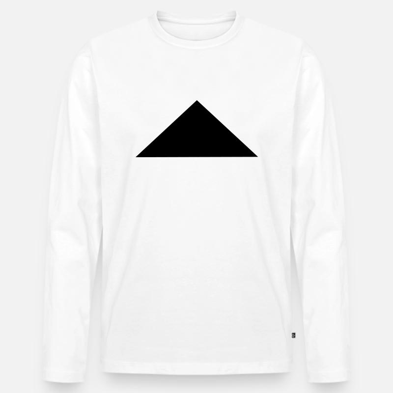 Dreieck - Männer Premium Bio Langarmshirt - Weiß
