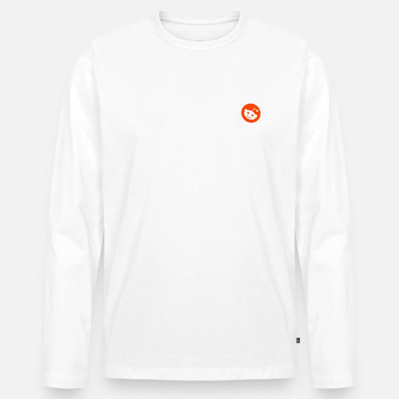 redditor - Männer Premium Bio Langarmshirt - Weiß
