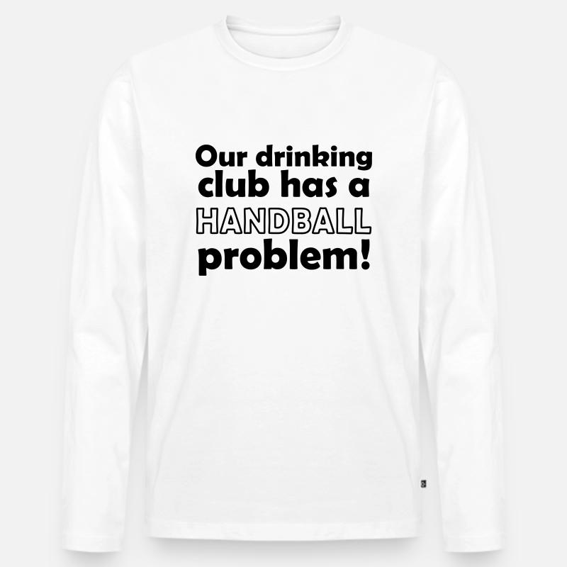 handball problem - Männer Premium Bio Langarmshirt - Weiß