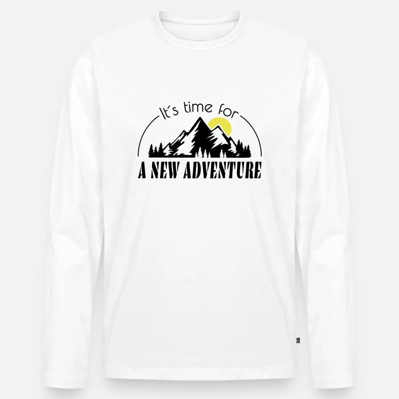 new adventure - Männer Premium Bio Langarmshirt - Weiß