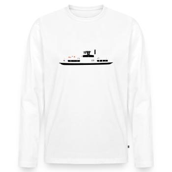 Ferry de Suomenlinna - T-shirt manches longues Premium bio Homme - blanc - Devant - Nico (187cm)