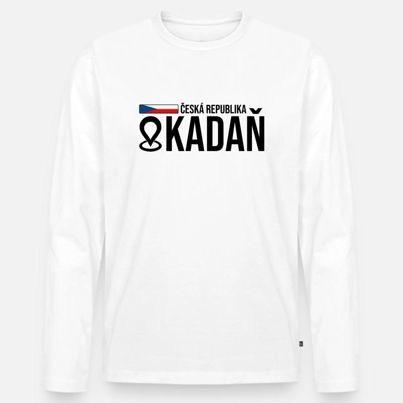 Erzgebirge Tschechien Kadaň - Männer Premium Bio Langarmshirt - Weiß