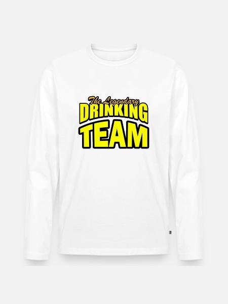 Drinking Team - Men's Premium Organic Long Sleeve Shirt - white