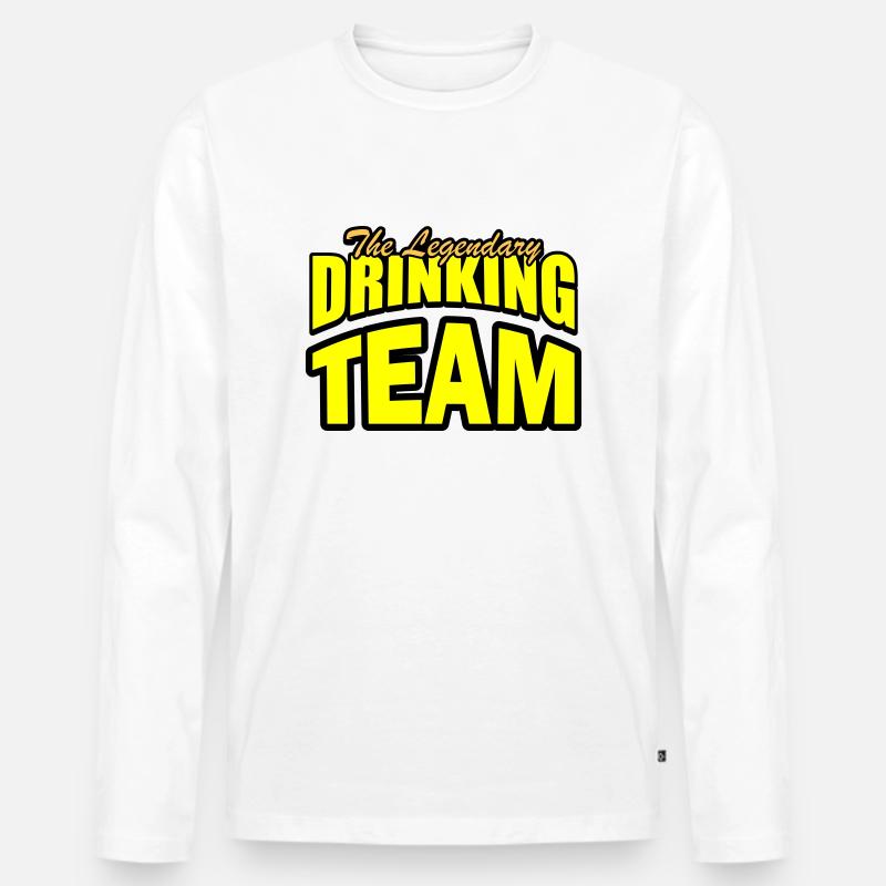 drinking team - Männer Premium Bio Langarmshirt - Weiß