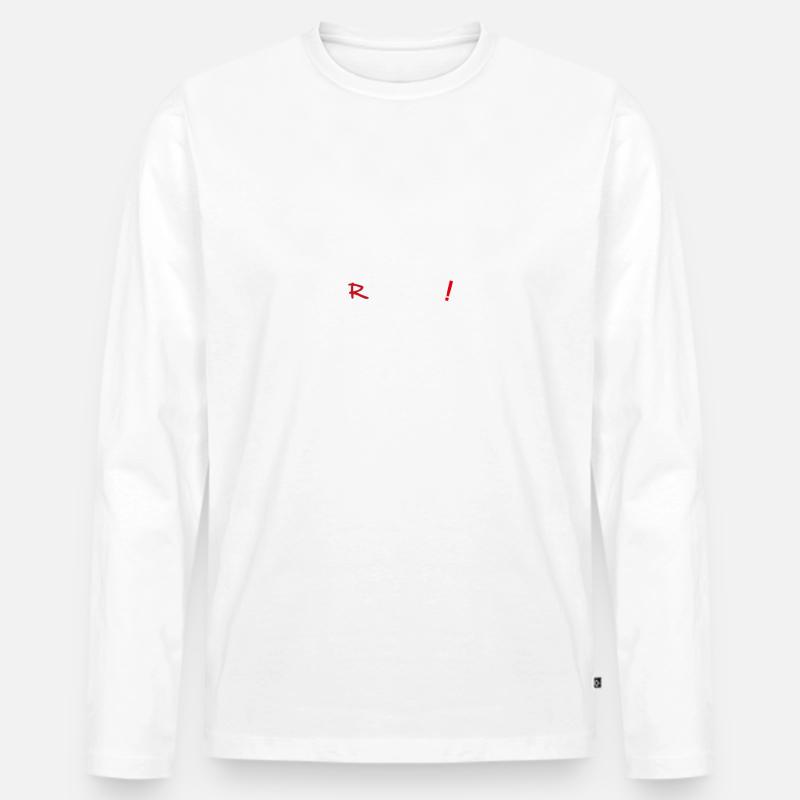 Revolution - Evolution Man Fun Twist07 - Männer Premium Bio Langarmshirt - Weiß