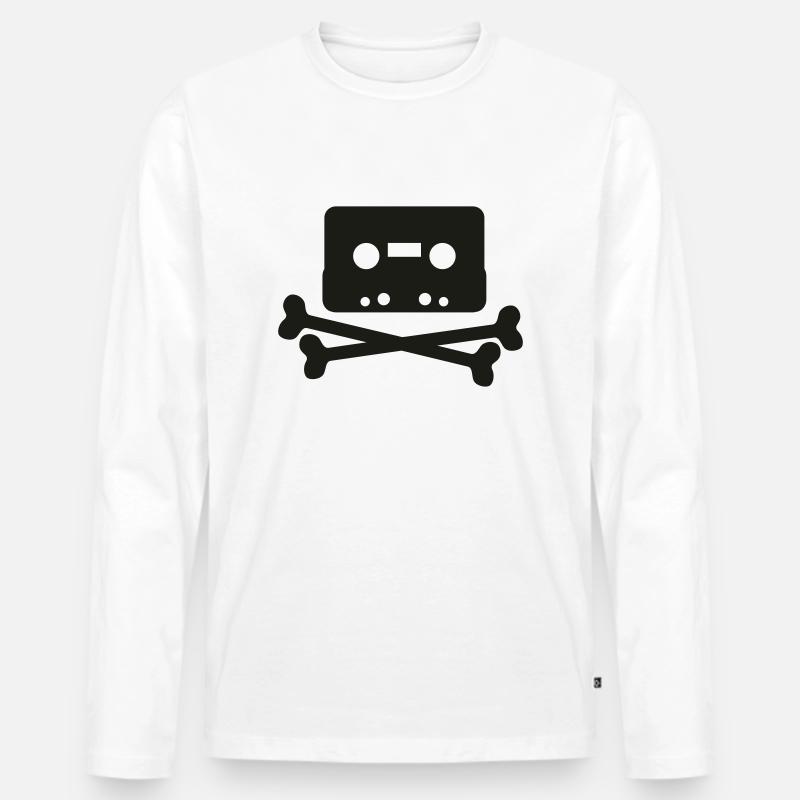 Piratbyrån - Männer Premium Bio Langarmshirt - Weiß