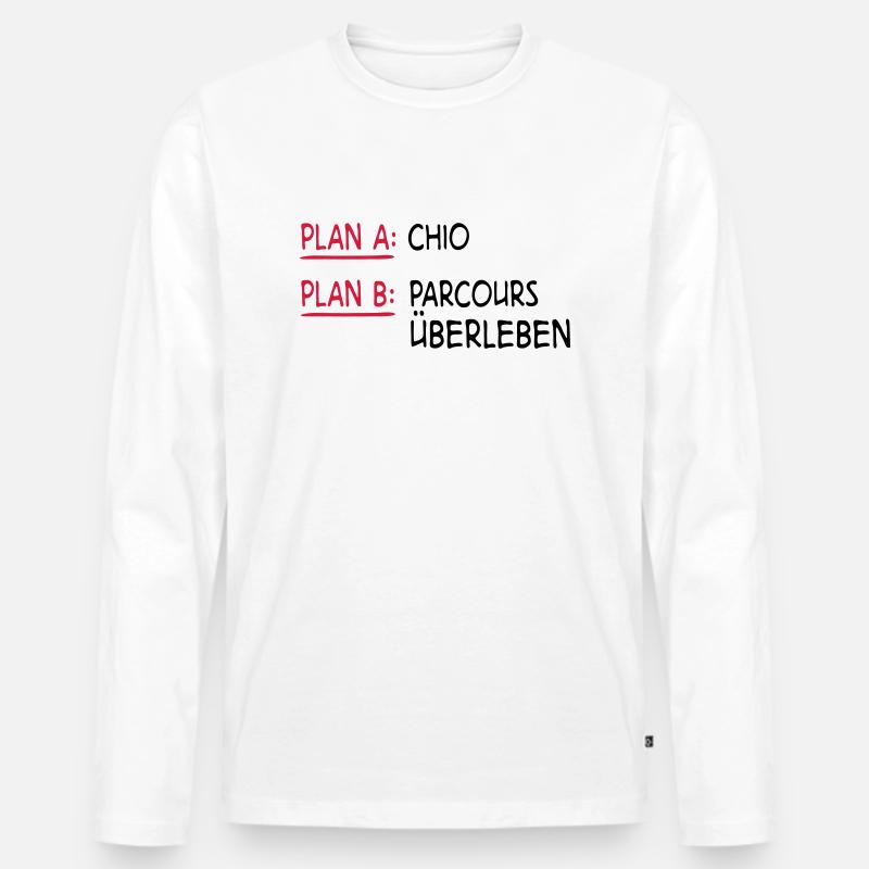 Springreiten - Männer Premium Bio Langarmshirt - Weiß