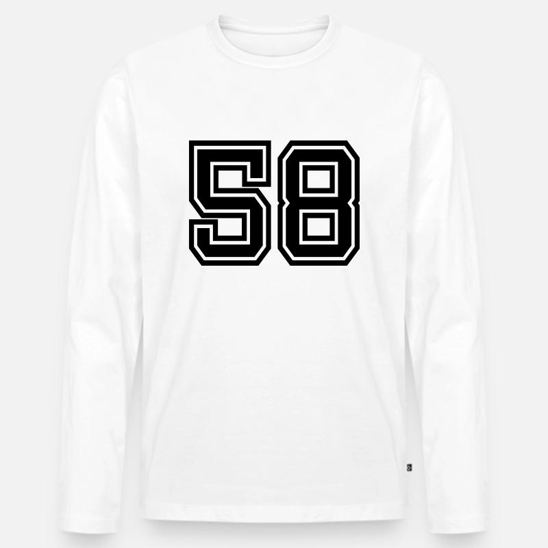 58 - Männer Premium Bio Langarmshirt - Weiß