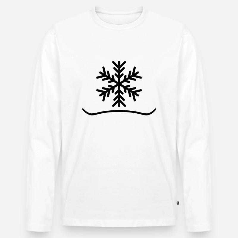 Snowboard Snow X Board - Männer Premium Bio Langarmshirt - Weiß