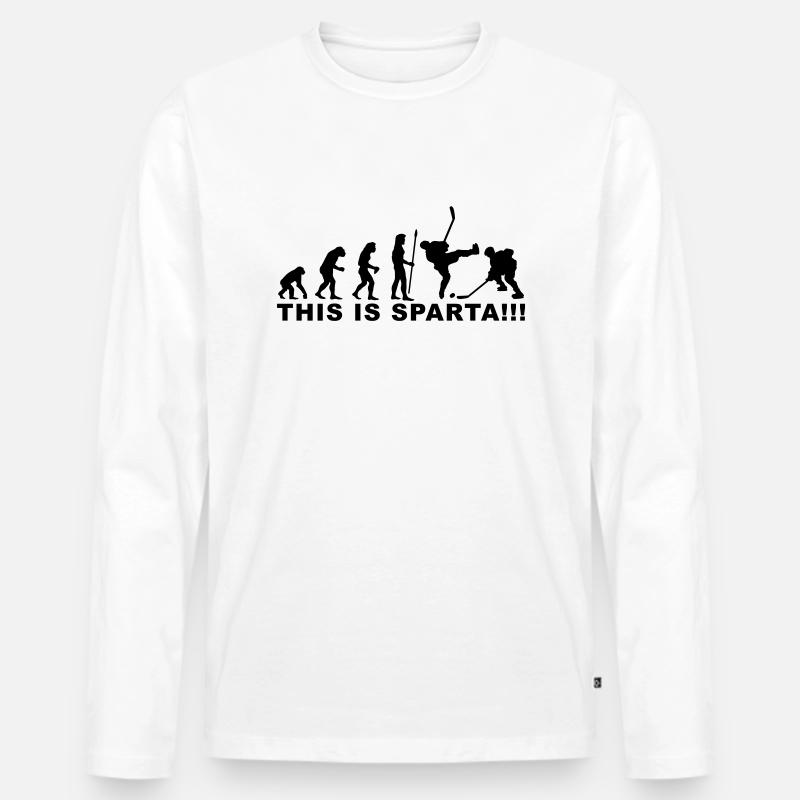 evolution_icehockey4 - Männer Premium Bio Langarmshirt - Weiß