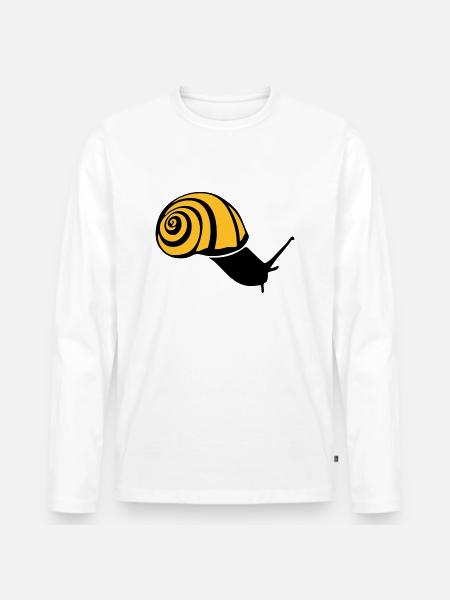 snail snail snail schnecke lumaca2 - Men's Premium Organic Long Sleeve Shirt - white
