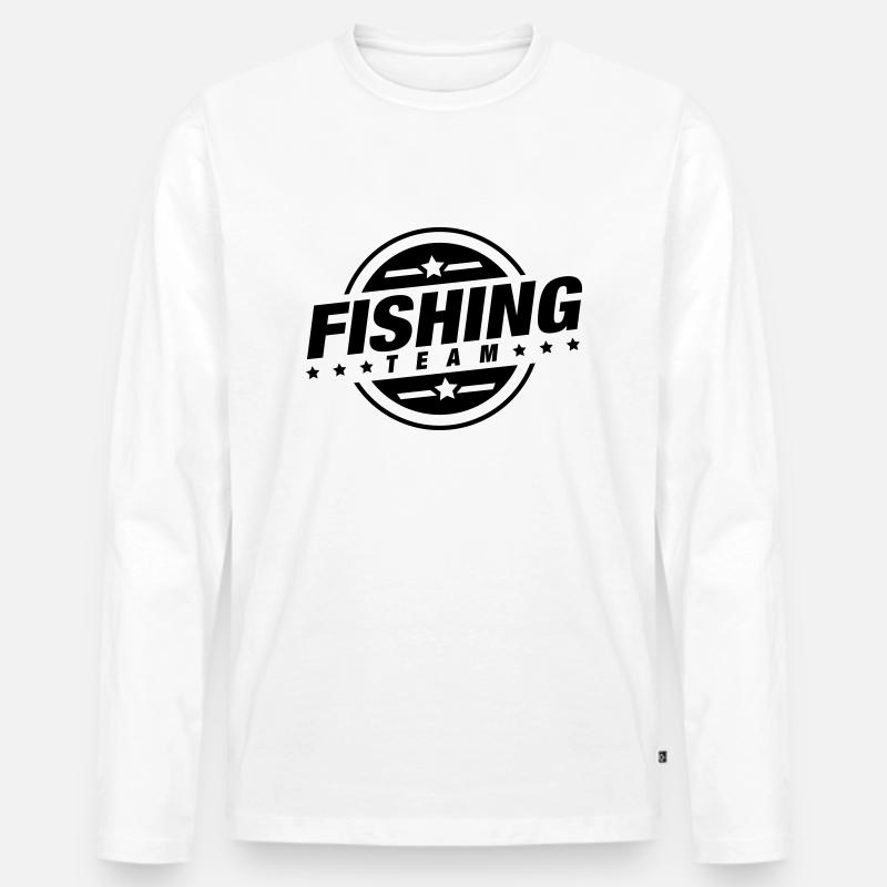 fishing_team_dv1 - Männer Premium Bio Langarmshirt - Weiß