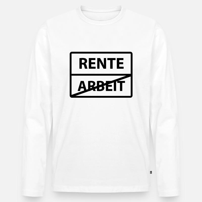 rente - Männer Premium Bio Langarmshirt - Weiß