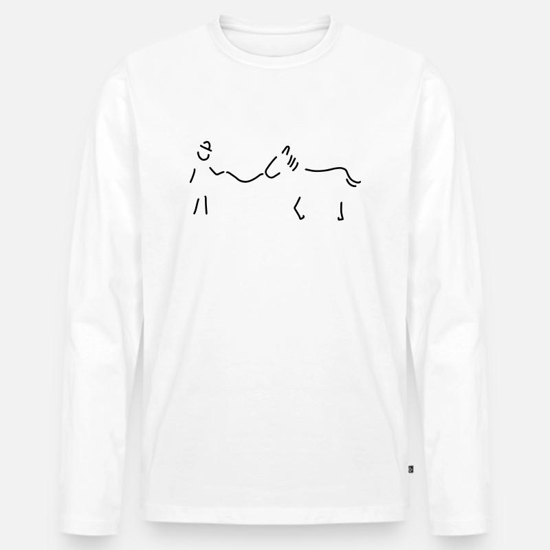 pferdeflüsterer - Männer Premium Bio Langarmshirt - Weiß