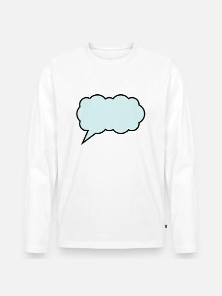 cloud bubble design - Men's Premium Organic Long Sleeve Shirt - white