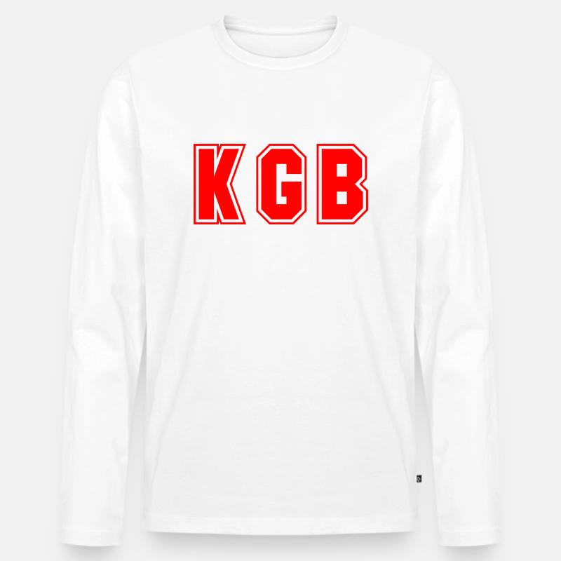 KGB - Männer Premium Bio Langarmshirt - Weiß