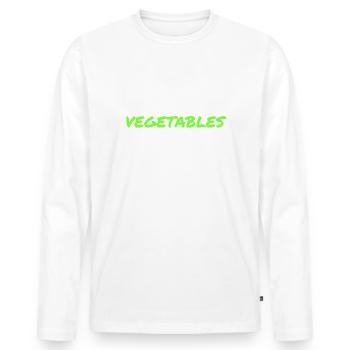 Carnivores - T-shirt manches longues Premium bio Homme - blanc - Devant - Nico (187cm)