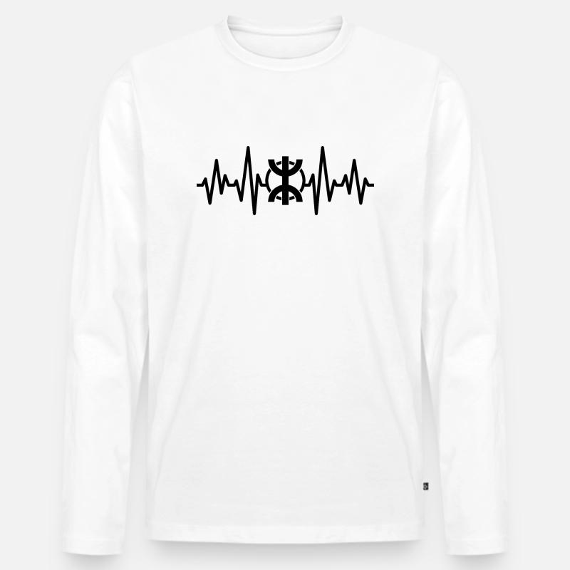 Ich liebe Z imazighen - Männer Premium Bio Langarmshirt - Weiß