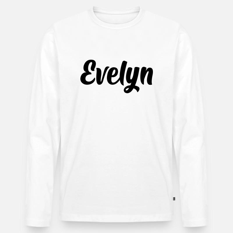 Evelyn - Männer Premium Bio Langarmshirt - Weiß