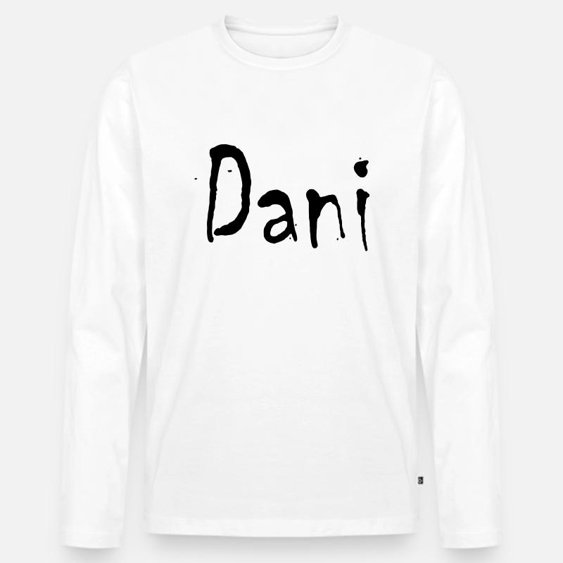 dani - Männer Premium Bio Langarmshirt - Weiß