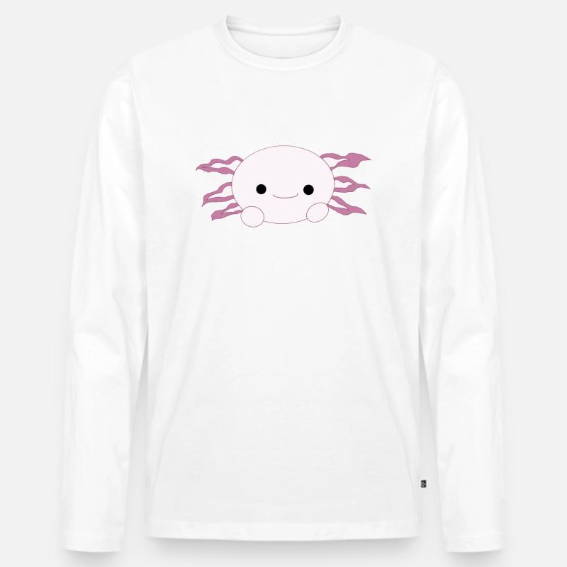 Axolot - Männer Premium Bio Langarmshirt - Weiß