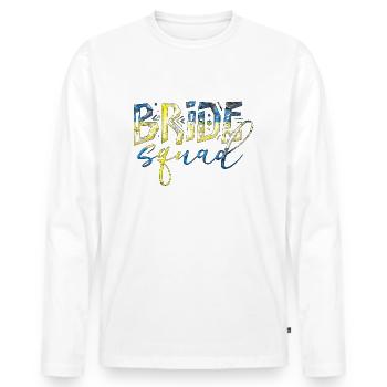 Bride bride wedding stag party bridesmaid party stag party - Men's Premium Organic Long Sleeve Shirt - white - Front - Nico (187cm)