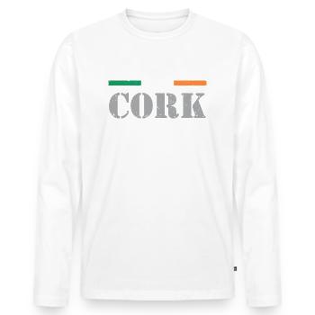 Cork Vintage - Men's Premium Organic Long Sleeve Shirt - white - Front - Nico (187cm)