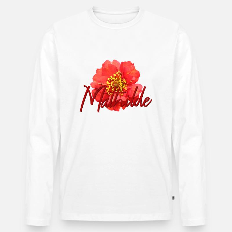 Mathilde - Männer Premium Bio Langarmshirt - Weiß