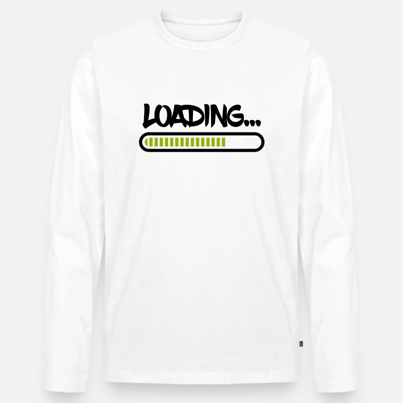 loading - Männer Premium Bio Langarmshirt - Weiß