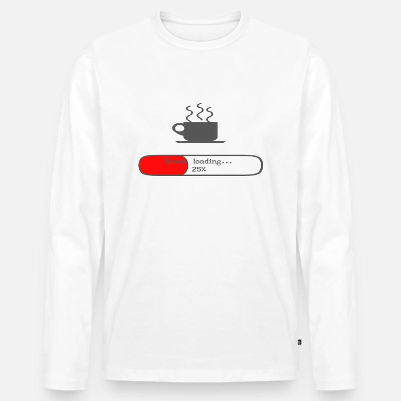 Need some coffee? - Männer Premium Bio Langarmshirt - Weiß