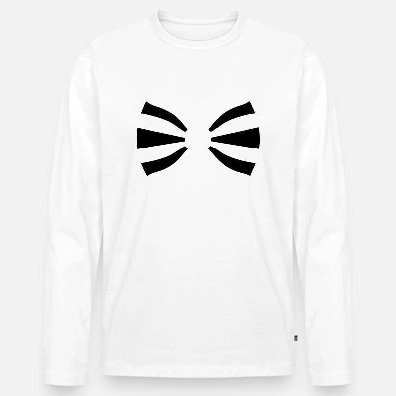 Noeud papillon - T-shirt manches longues Premium bio Homme - blanc