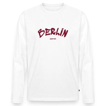 Berlin - Germany - Germany - Brandenburg Gate - Men's Premium Organic Long Sleeve Shirt - white - Front - Nico (187cm)