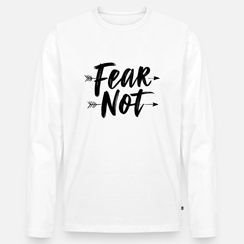 Fürchte dich nicht - Männer Premium Bio Langarmshirt - Weiß
